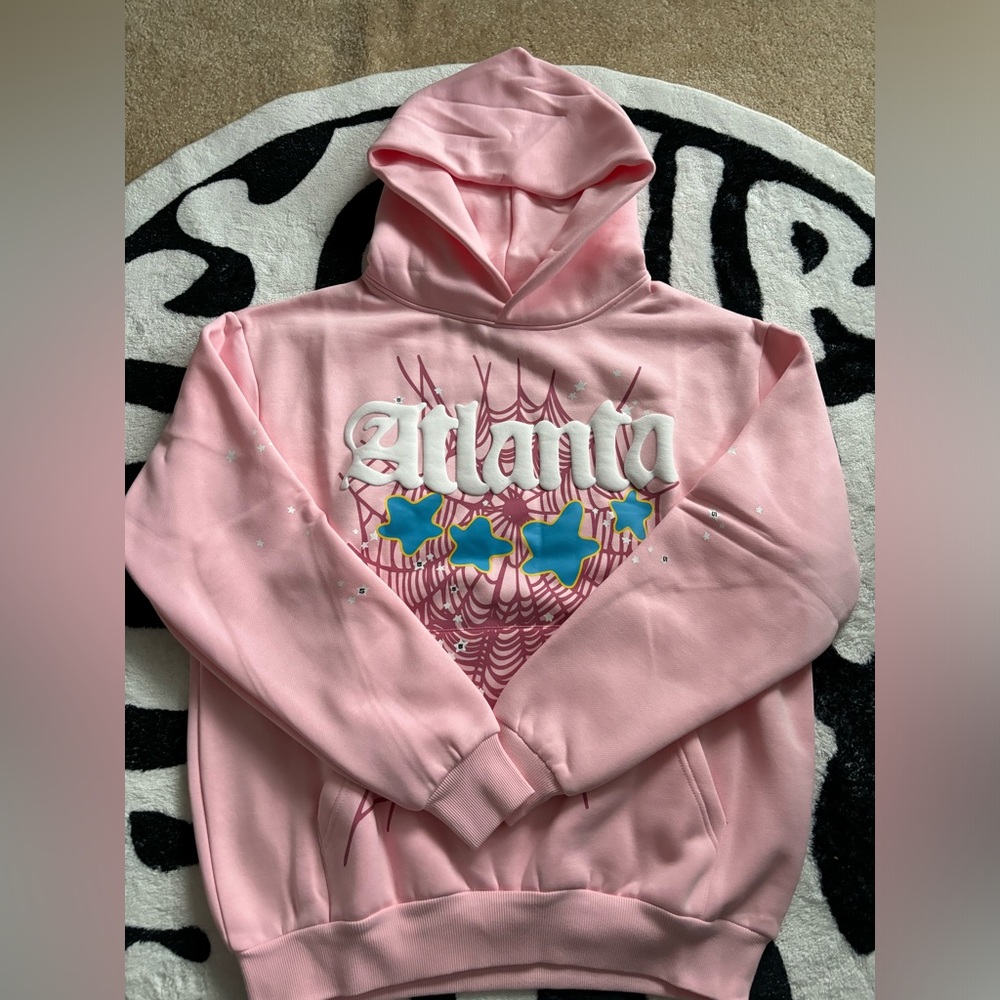 Sp5der Atlanta Pink Hoodie